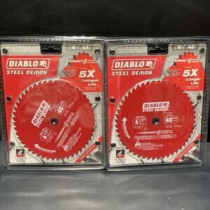 Diablo Steel Demon 6-1/2 in. Carbide Metal Saw Blade 48 teeth 2 Pack Lot. RC